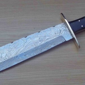 Damascus steel western Bowie knife