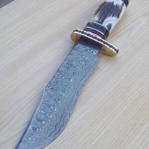 Damascus steel western Bowie knife