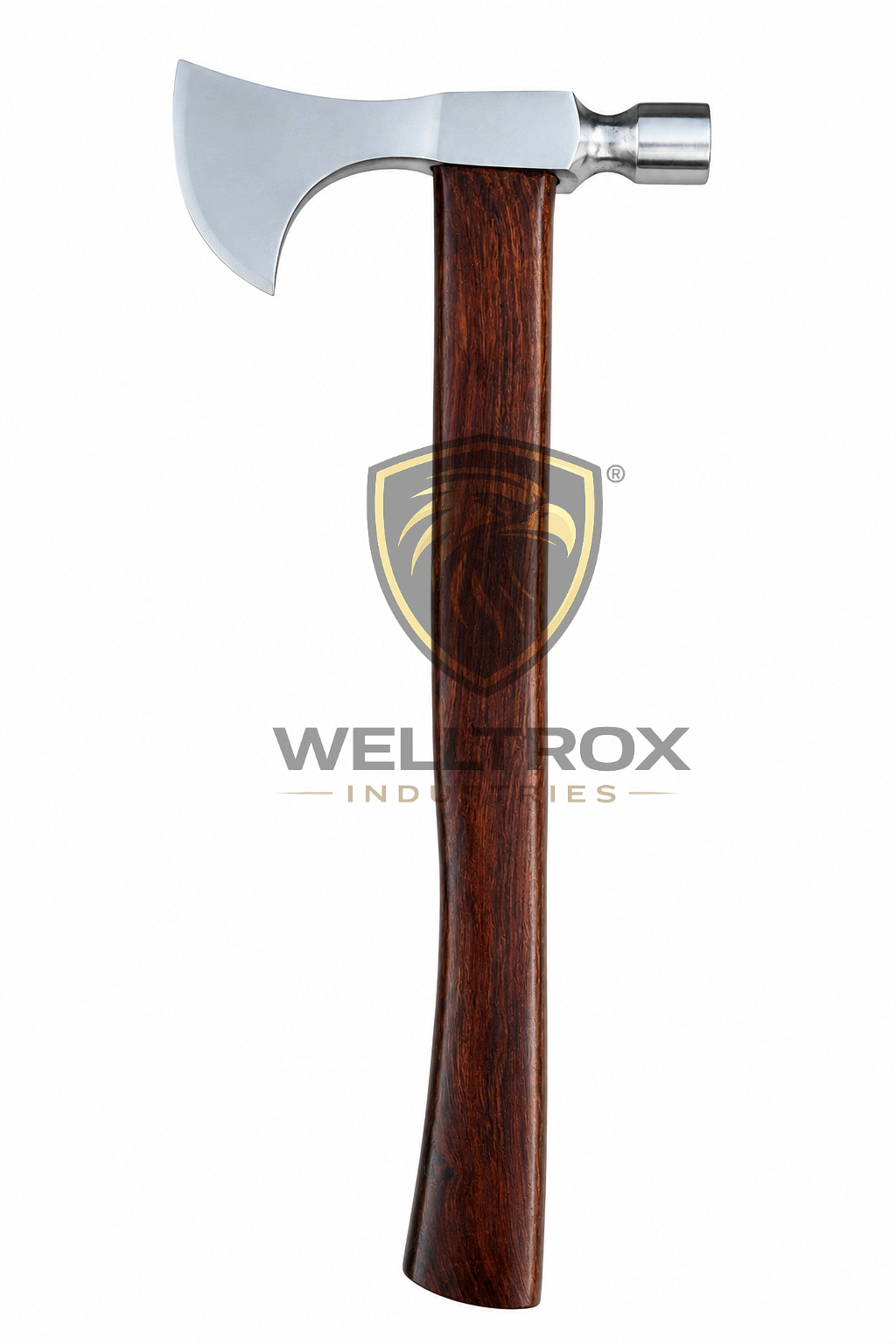 Handmade High Carbon Steel Axe with Custom Leather Sheath