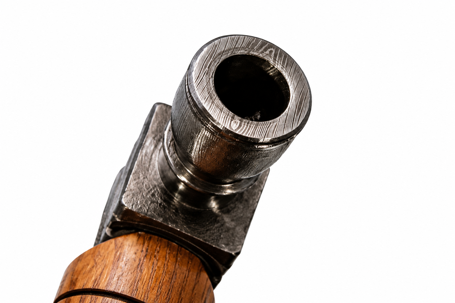 Damascus steel tomahawk Pipe axe with Leather sheath - Image 2