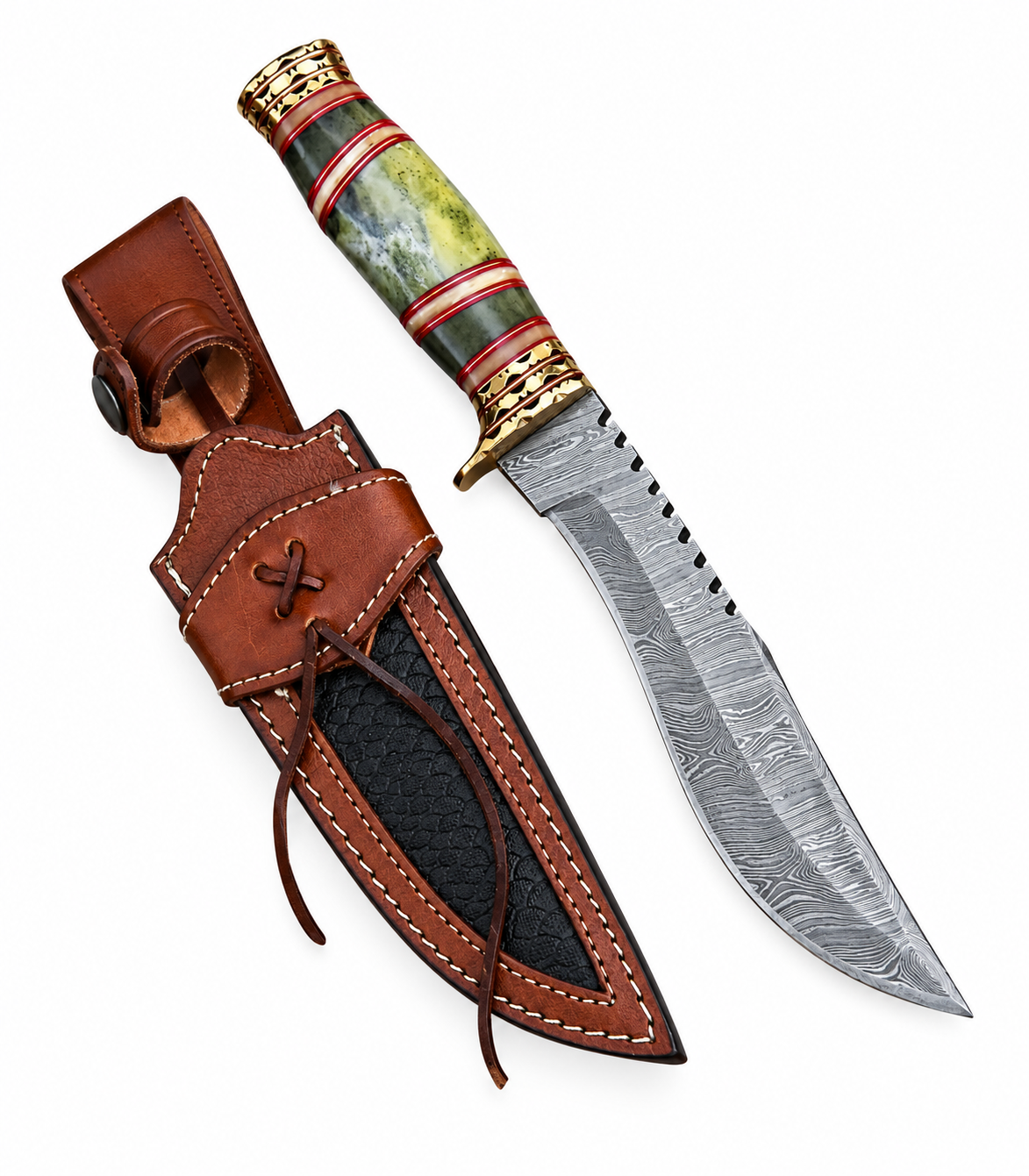 Mythic Kukri Knife with Bone a Brass Handle